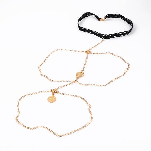 Body Chain Jewelry Zinc Alloy with Lace fashion jewelry & for woman nickel lead & cadmium free Sold By PC