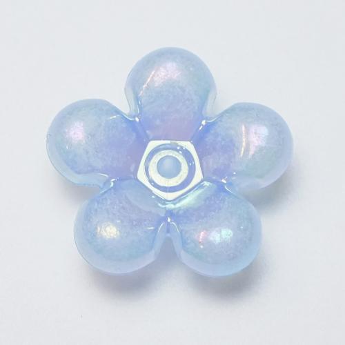Hair Accessories DIY Findings, Acrylic, Flower, more colors for choice, 22x7mm, Hole:Approx 1.8mm, Approx 290PCs/Bag, Sold By Bag