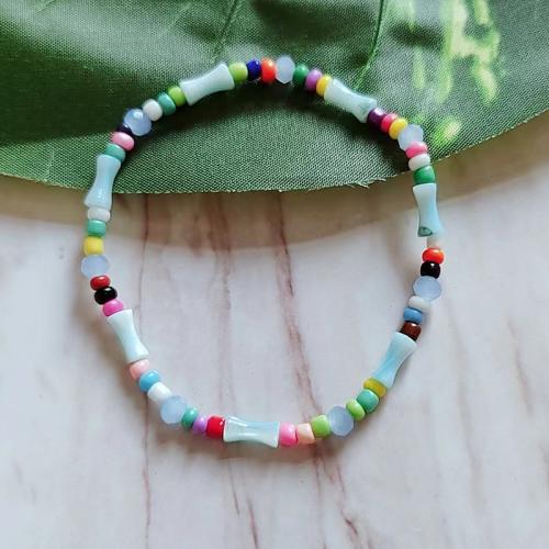 Pulseira de jóias de concha, with Seedbead & vidrilho, joias de moda, Mais cores pare escolha, Bracelet circumference: 17-18cm, vendido por PC