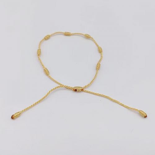 Chain Woven Bracelets, Nylon Cord, fashion jewelry, more colors for choice, Bracelet circumference: 15-30cm, Sold By PC
