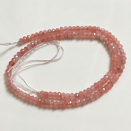 Natural Chalcedony Bead, Round, DIY, pink, 4x2.50mm, Approx 115PCs/Strand, Sold By Strand