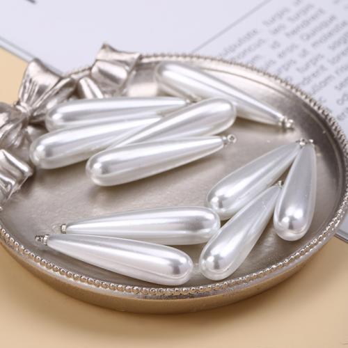 ABS Plastic Pendants Teardrop plated DIY silver color Approx Sold By Bag