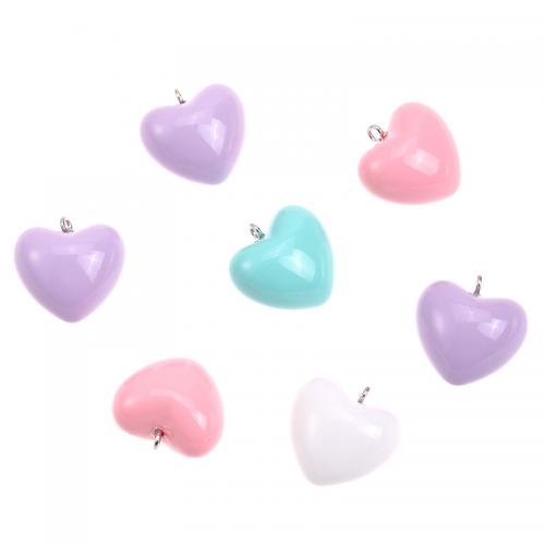 Plastic Pendants Heart plated DIY Approx Sold By Bag