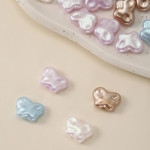 Perles en plastique ABS, papillon, Placage, DIY, plus de couleurs à choisir, 10x13mm, Environ 100PC/sac, Vendu par sac