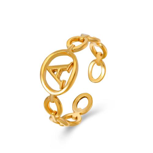 Edelstahl Ringe, 304 Edelstahl, Einstellbar & Modeschmuck & verschiedene Stile für Wahl & für Frau, goldfarben, frei von Nickel, Blei & Kadmium, verkauft von PC
