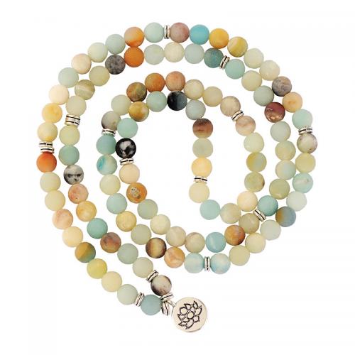 Gemstone Bracelet, with Tibetan Style, Round, handmade, different materials for choice & Unisex, beads length 8mm, Length:Approx 34 Inch, Sold By PC