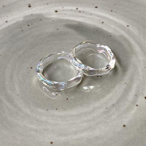 Anéis Couple dedo, acrilico, polido, joias de moda & Vario tipos a sua escolha & para mulher, Diametro interno:Aprox 17mm, vendido por PC