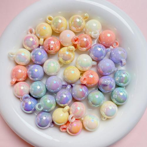 Perles  acrylique plaqué , Rond, Placage UV, DIY, plus de couleurs à choisir, 16mm, Vendu par PC