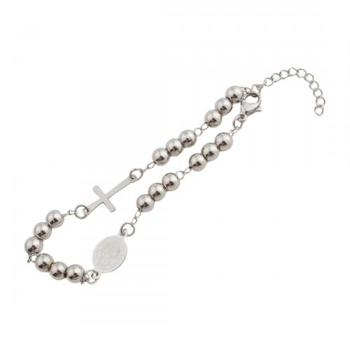 Stainless Steel Jewelry Bracelet, 304 Stainless Steel, fashion jewelry & for woman, original color, Length:Approx 20.5 cm, Sold By PC