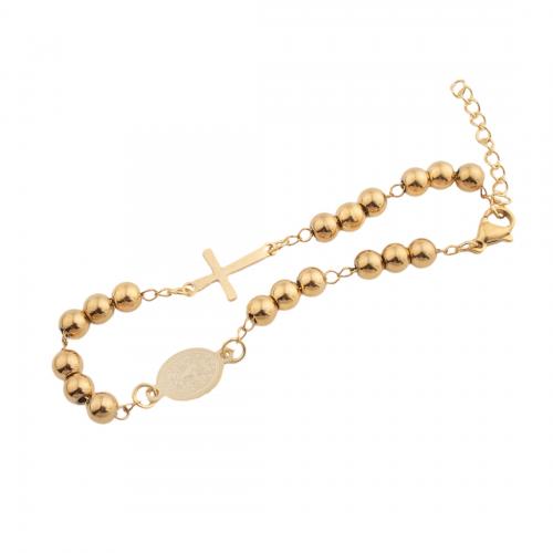 Stainless Steel Jewelry Bracelet, 304 Stainless Steel, fashion jewelry & for woman, golden, Length:Approx 21 cm, Sold By PC