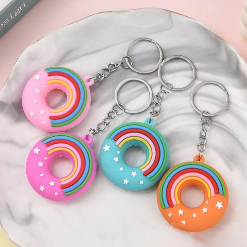 Bag Purse Charms Keyrings Keychains, Soft PVC, fashion jewelry & Unisex, more colors for choice, 44x58mm, Sold By PC