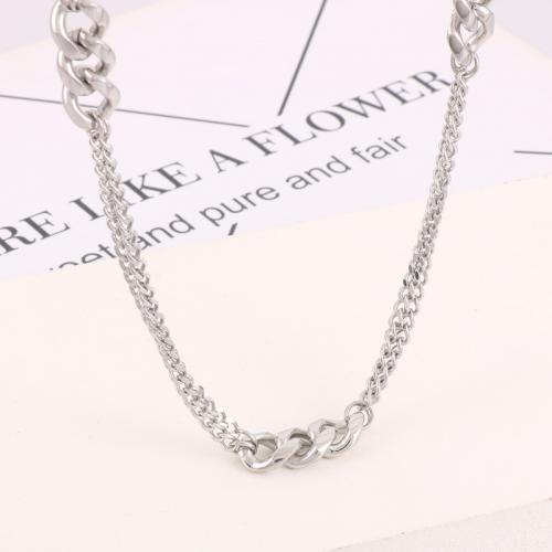 Stainless Steel Jewelry Necklace, 304 Stainless Steel, fashion jewelry & different length for choice & for man, original color, Sold By PC