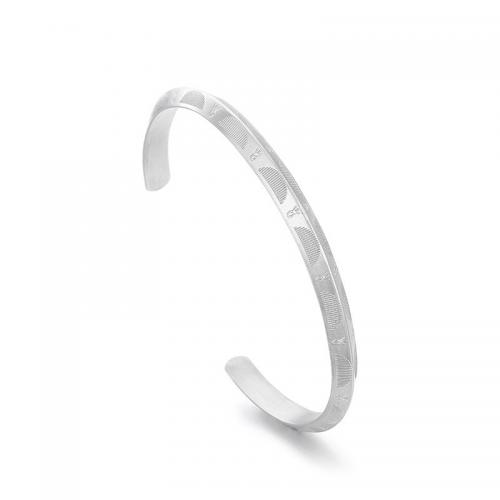 Stainless Steel Bangle 304 Stainless Steel Letter C Vacuum Ion Plating fashion jewelry & Unisex 6mm Inner Approx 62mm Sold By PC