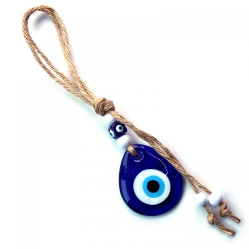 Fashion Decoration, Lampwork, with Linen & Glass, Round, plated, for home and office & evil eye pattern & different size for choice, more colors for choice, Sold By PC