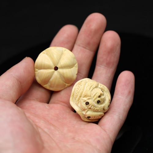 Wood Beads, Boxwood, Carved, DIY, 33x23mm, Sold By PC