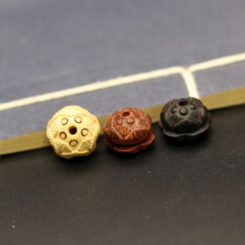 Perles en bois, de lotus la graine, gravé, DIY & différents matériaux pour le choix, plus de couleurs à choisir, 14x9mm, Vendu par PC