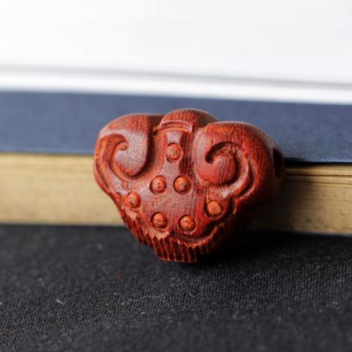 Wood Beads Sandalwood Carved DIY red Sold By PC