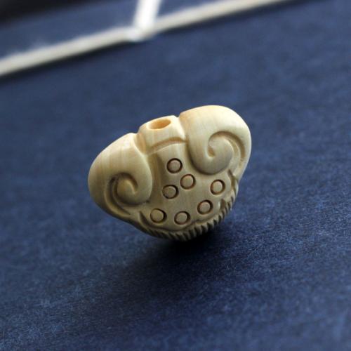 Wood Beads, Boxwood, Carved, DIY, 18x15mm, Sold By PC