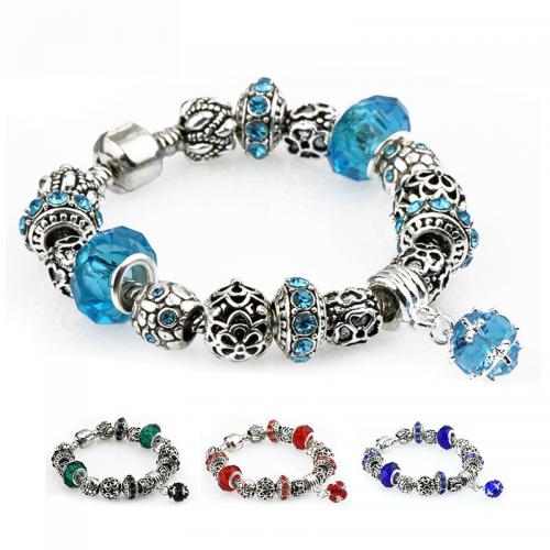 European Bracelet Zinc Alloy with Crystal & Lampwork & Cupronickel fashion jewelry & for woman nickel lead & cadmium free Sold By PC