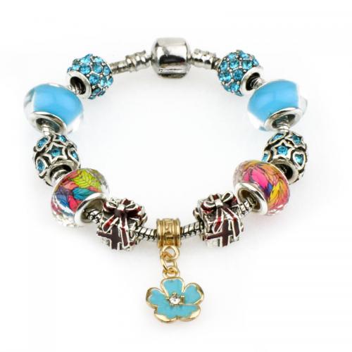 European Bracelet Zinc Alloy with Crystal & Lampwork & Cupronickel fashion jewelry & for woman nickel lead & cadmium free Sold By PC