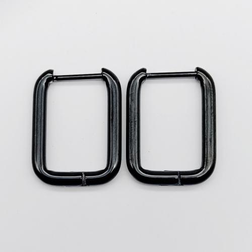 Stainless Steel Lever Back Earring 304 Stainless Steel Rectangle Vacuum Ion Plating Unisex Sold By PC