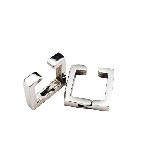 304 Stainless Steel Earring Clip, Vacuum Ion Plating, Unisex, more colors for choice, 14x14mm, Sold By PC