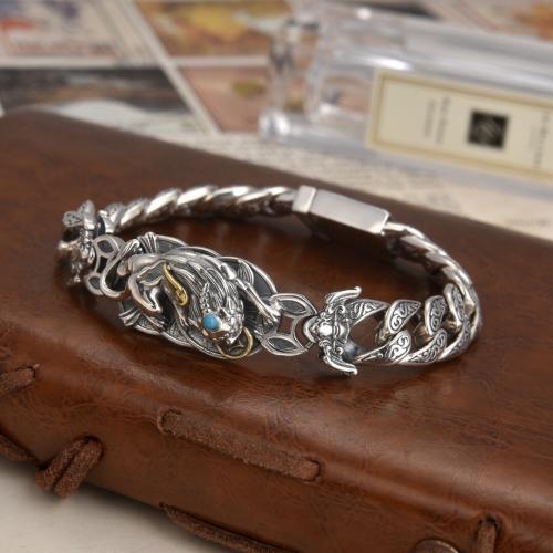 Brass Bracelet, Fabulous Wild Beast, antique silver color plated, vintage & Unisex & different size for choice, Sold By PC