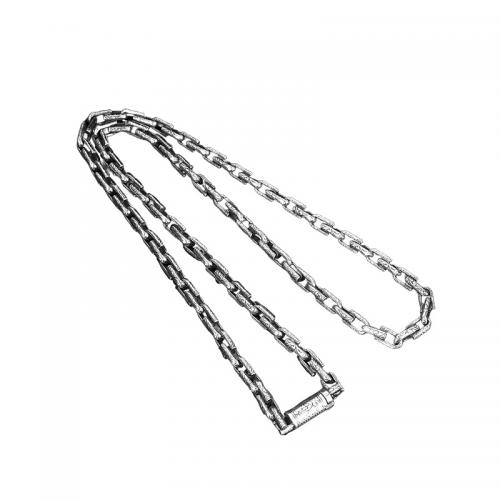 metal collar, chapado en color de plata, Joyería & unisexo, longitud aproximado 23.6 Inch, Vendido por UD