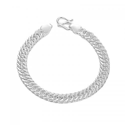 Brass Bracelet silver color plated Unisex Sold By PC