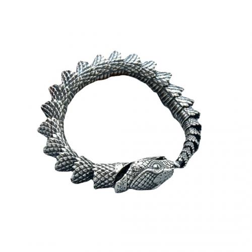 Латунь браслет, Змея, плакированный цветом под старое серебро, Винтаж & Мужская & разный размер для выбора, продается PC