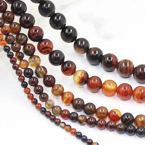 Natural Miracle Agate perler, Runde, du kan DIY & forskellig størrelse for valg, blandede farver, Solgt af Strand