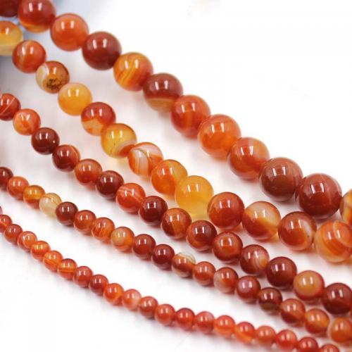 Naturlige Lace Agate perler, blonde agat, Runde, du kan DIY & forskellig størrelse for valg, rød, Solgt af Strand