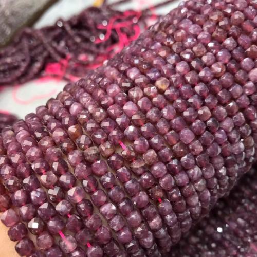 Gemstone Jewelry Beads Plum Blossom Tourmaline Square polished DIY & faceted fuchsia 4.50mm Sold Per Approx 38 cm Strand