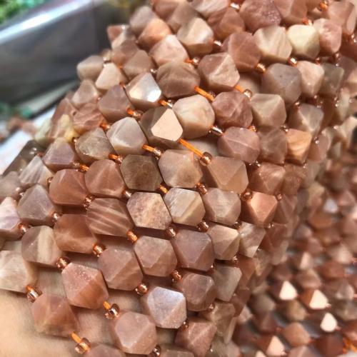Gemstone Jewelry Beads, Sunstone, Rhombus, polished, DIY & faceted, mixed colors, 8x10mm, Sold Per Approx 38 cm Strand