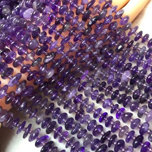 Natural Amethyst Beads, Nuggets, polished, DIY, purple, 10mm, Sold Per Approx 38 cm Strand