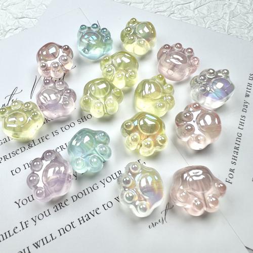 Plated Acrylic Beads, Claw, UV plating, DIY & luminated, mixed colors, 19x21mm, Approx 200PCs/Bag, Sold By Bag