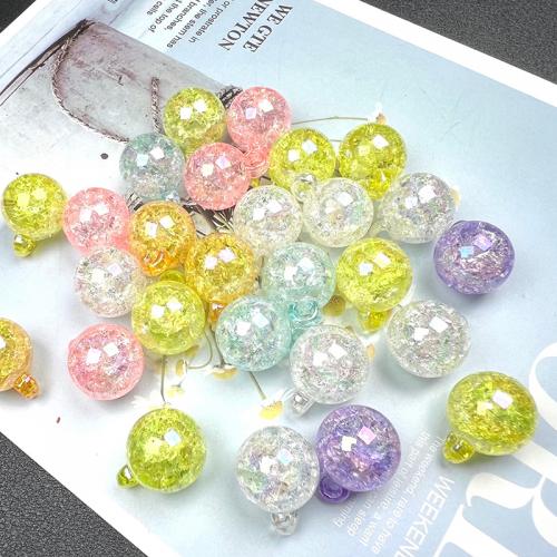 Plated Acrylic Beads, Round, UV plating, DIY, mixed colors, 16mm, Approx 200PCs/Bag, Sold By Bag