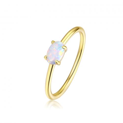 925 Sterling Silver Finger Rings with Opal fashion jewelry & for woman nickel lead & cadmium free Sold By PC