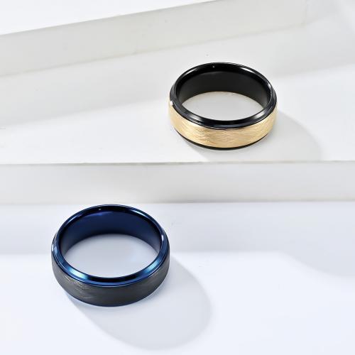 Pierścień wolframowy dla mężczyzn, Wolframu ze stali, Powlekane, biżuteria moda & dla obu płci & różnej wielkości do wyboru, dostępnych więcej kolorów, ring width 8mm, sprzedane przez PC