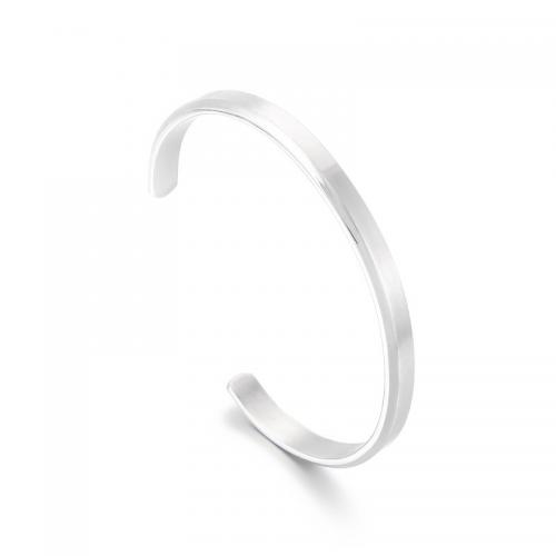 Stainless Steel Bangle, 304 Stainless Steel, Letter C, Vacuum Ion Plating, fashion jewelry & Unisex, more colors for choice, Inner Diameter:Approx 60x6mm, Sold By PC