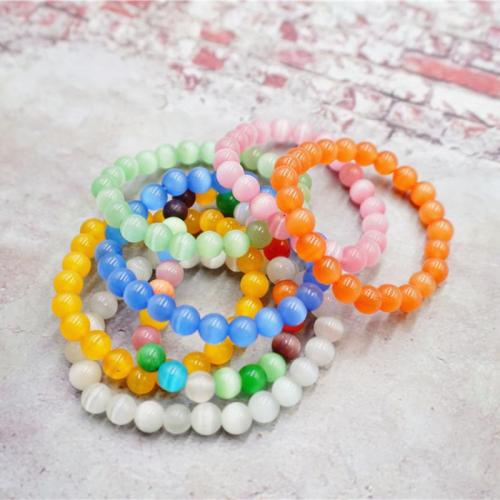 Cats Eye Bracelets Round fashion jewelry & for woman Length Approx 18 cm Sold By PC