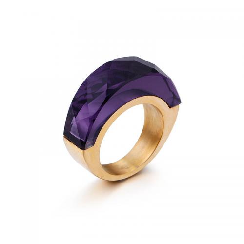 Edelstahl Ringe, 304 Edelstahl, mit Kristall, Modeschmuck & verschiedene Größen vorhanden & für Frau, keine, verkauft von PC