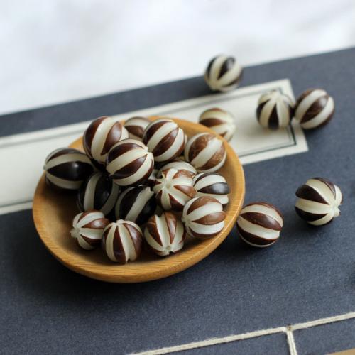 Wood Beads, Bodhi, Pumpkin, Carved, DIY, about:1.3-1.4CM, Sold By PC