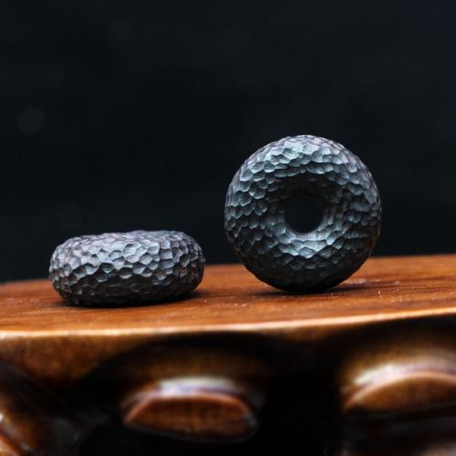 Wood Beads, Black Sandalwood, Round, Carved, DIY, black, 30x12mm, Sold By PC