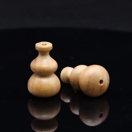 Drvene perle, Breskve drva, Calabash, Izrezbaren, možete DIY, žut, 24x14mm, Prodano By PC