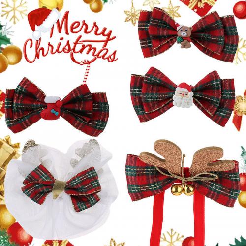 Schnabelspange, Stoff, mit Harz, handgemacht, Weihnachts-Design & verschiedene Stile für Wahl & für Frau, verkauft von PC