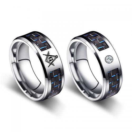 Titantium Steel finger ring, Titan Stål, polerad, mode smycken & olika storlek för val & olika stilar för val & för människan, nickel, bly och kadmium gratis, wide:8mm, Säljs av PC