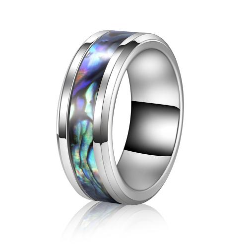 Палец кольцо из нержавеющей стали, Нержавеющая сталь 304, ювелирные изделия моды & Мужская & разный размер для выбора, оригинальный цвет, не содержит никель, свинец, продается PC