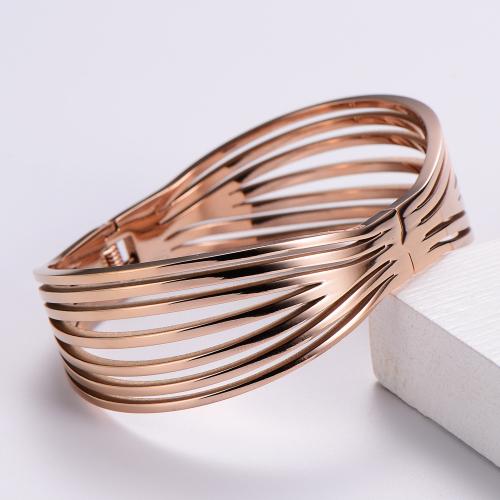 Stainless Steel Bangle, 304 Stainless Steel, fashion jewelry & for woman, more colors for choice, nickel, lead & cadmium free, Inner ring: 28*50mm, Sold By PC