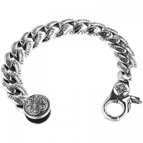 Brass Bracelet, silver color plated, vintage & Unisex & different size for choice, Sold By PC